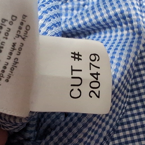 Mizzen+Main Spinnaker Trim Fit Button Down Dress Shirt Gingham Blue Size XL - Picture 5 of 9